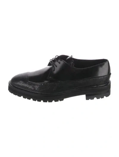 Pre-owned Rupert Sanderson Patent Leather Oxfords In Black