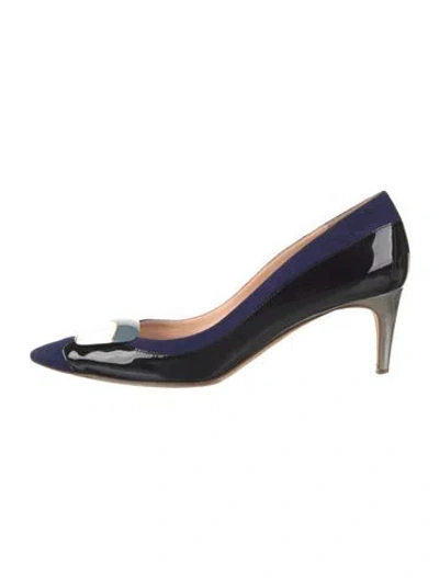 Pre-owned Rupert Sanderson Patent Leather Pumps In Blue