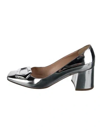 Pre-owned Rupert Sanderson Patent Leather Pumps In Metallic/silver