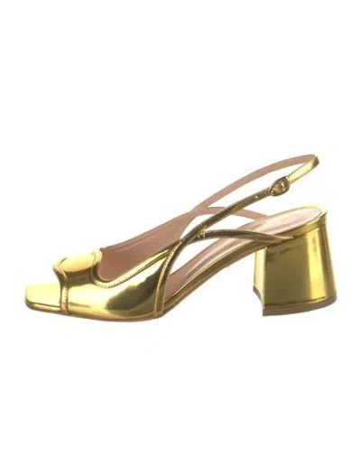 Pre-owned Rupert Sanderson Patent Leather Slingback Sandals
