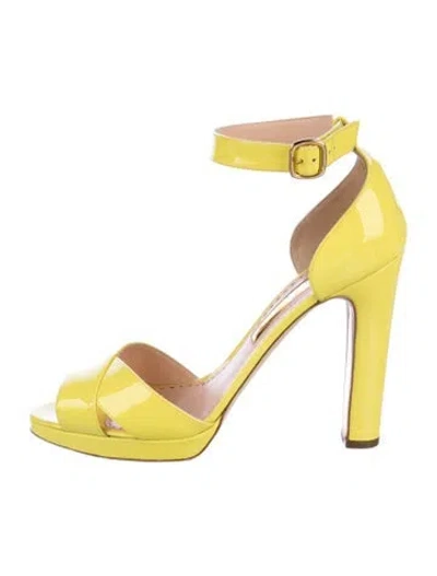 Pre-owned Rupert Sanderson Patent Leather In Yellow