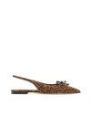 Rupert Sanderson Quito Leopardino Suede In Brown