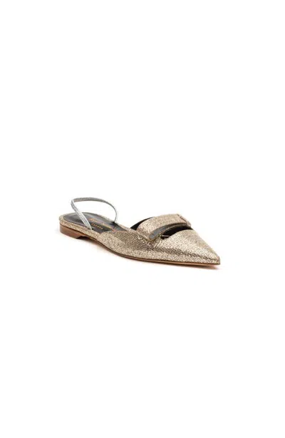 Rupert Sanderson Rapallo Pointed Toe Slingback Shoe In Neutral
