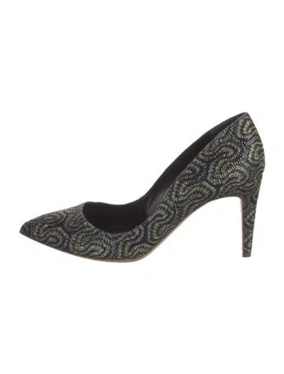 Pre-owned Rupert Sanderson Sequins Patterned Pumps In Blue/gold