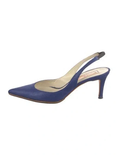 Pre-owned Rupert Sanderson Slingback Pumps In Blue