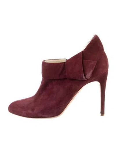 Pre-owned Rupert Sanderson Suede Boots In Burgundy