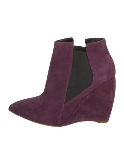 Pre-owned Rupert Sanderson Suede Chelsea Boots In Purple