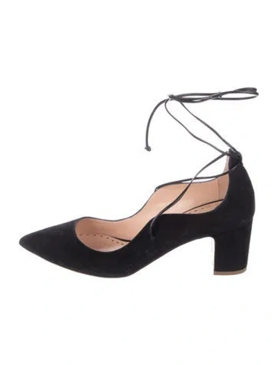 Pre-owned Rupert Sanderson Suede Pumps In Black