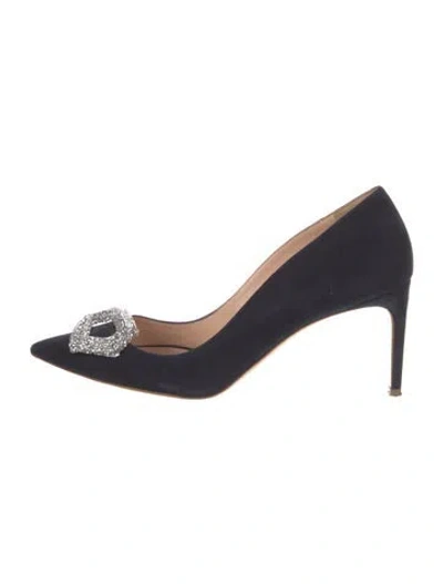 Pre-owned Rupert Sanderson Suede Pumps In Blue