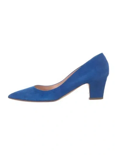 Pre-owned Rupert Sanderson Suede Pumps In Blue