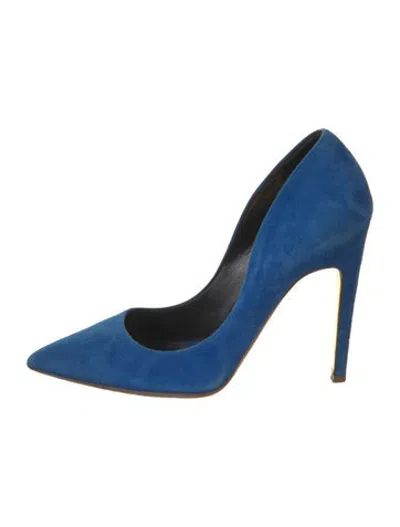 Pre-owned Rupert Sanderson Suede Pumps In Blue