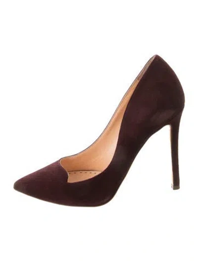 Pre-owned Rupert Sanderson Suede Pumps In Burgundy