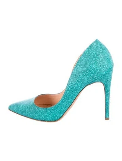 Pre-owned Rupert Sanderson Suede Pumps In Green