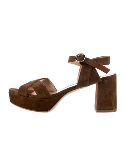Pre-owned Rupert Sanderson Suede Sandals In Brown
