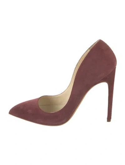Pre-owned Rupert Sanderson Suede Sandals In Burgundy