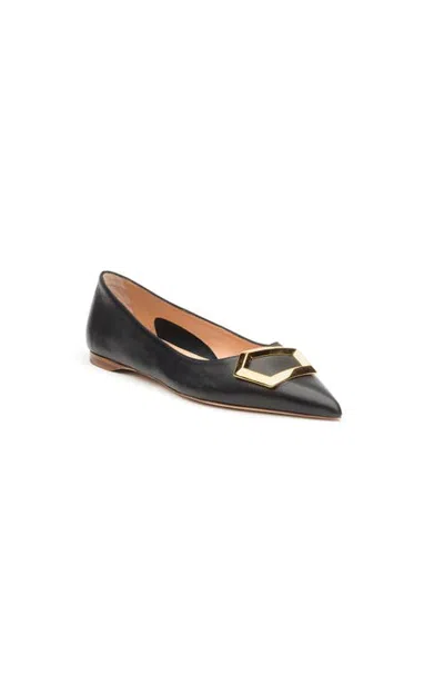 Rupert Sanderson Traboe Leather Cubic Pebble Pointed Shoe In Black