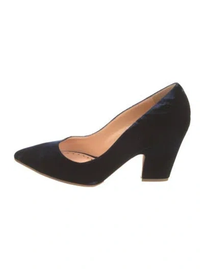 Pre-owned Rupert Sanderson Velvet Pumps In Blue