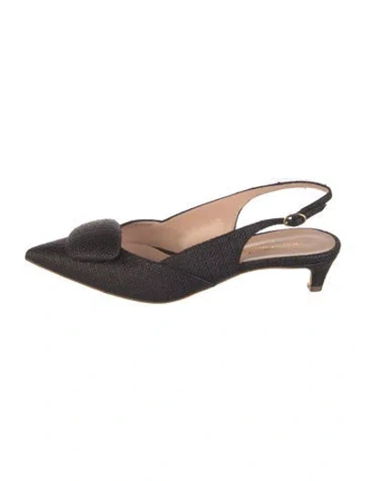 Pre-owned Rupert Sanderson Velvet Slingback Pumps In Black