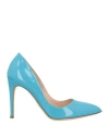 Rupert Sanderson Woman Pumps Azure Size 8 Leather In Blue