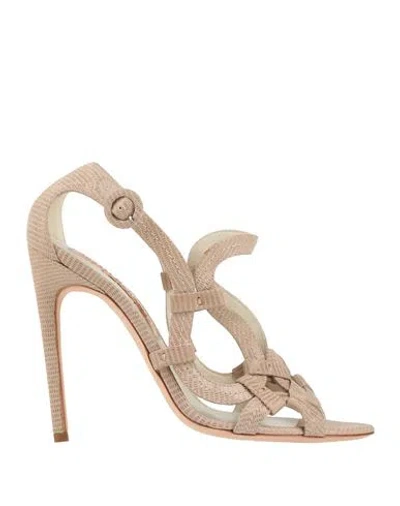 Rupert Sanderson Woman Sandals Beige Size 8 Leather