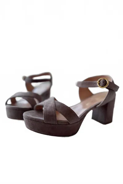 Rupert Sanderson Women's Deidre Suede Heels In Greige In Brown