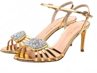 Rupert Sanderson Women's Nakota Crystal Sandal In Mirror Gold