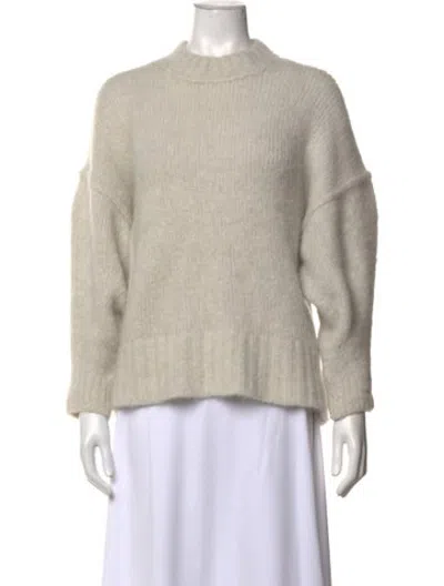 Pre-owned Rus Alpaca Mock Neck Sweater In Neutrals