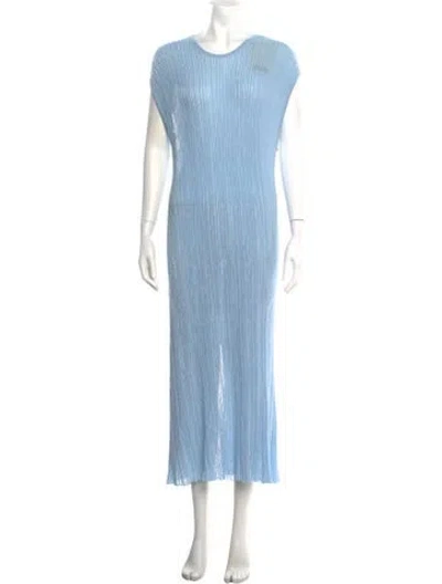 Pre-owned Rus Crew Neck Long Dress W/ Tags In Blue