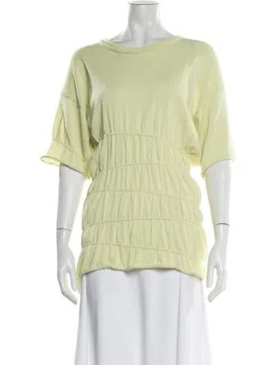 Pre-owned Rus Crew Neck Short Sleeve Top In Green