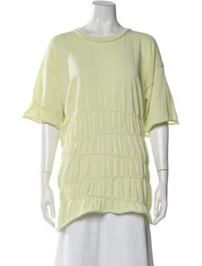 Pre-owned Rus Crew Neck Short Sleeve Top In Green