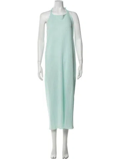 Pre-owned Rus Halterneck Long Dress W/ Tags In Green