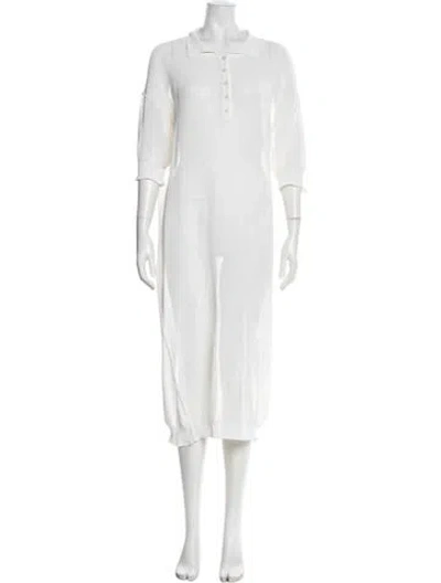 Pre-owned Rus Long Dress In White