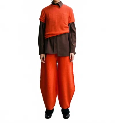 Rus Shunkan Knit Pants In Chilli Pepper In Orange