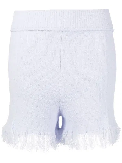 Rus Soba Frayed-hem Shorts In Purple