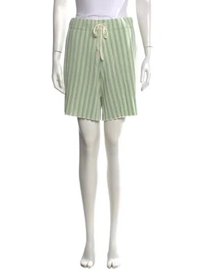 Pre-owned Rus Striped Mini Shorts W/ Tags In Green