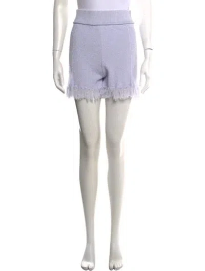 Pre-owned Rus Tweed Pattern Mini Shorts W/ Tags In Purple