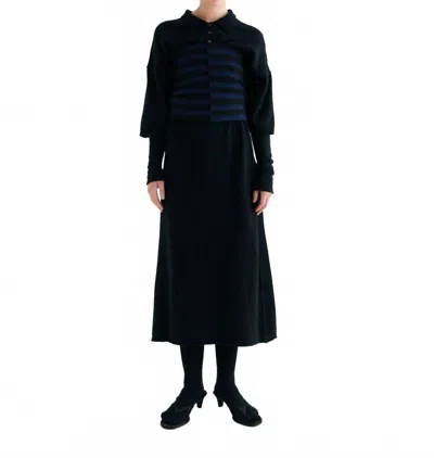 Rus Yoyogi Polo Dress In Black In Neutral