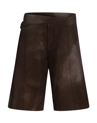 Rusfrcade Rus/fr. Ca/de Woman Shorts & Bermuda Shorts Dark Brown Size 34 Organic Cotton