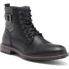Rush By Gordon Rush Cap Toe Combat Boot In Black