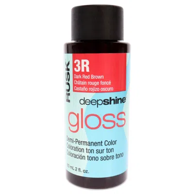 Rusk Deepshine Gloss Demi-permanent Color - 3r Dark Red Brown By  For Unisex - 2 oz Hair Color
