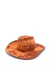 Ruslan Baginskiy Acid Tie Dye Cowboy Hat In Orange