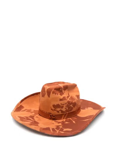 Ruslan Baginskiy Acid Tie Dye Cowboy Hat In Orange