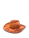 Ruslan Baginskiy Acid Tie Dye Cowboy Hat In Orange