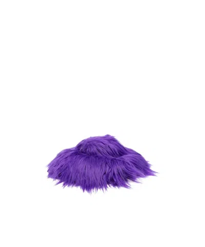 RUSLAN BAGINSKIY ARTIFICIAL FUR FEDORA HAT