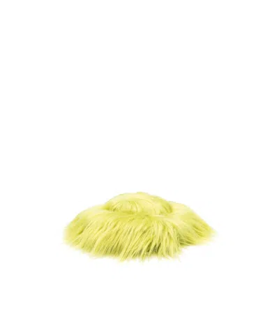 Ruslan Baginskiy Artificial Fur Fedora Hat In Yellow