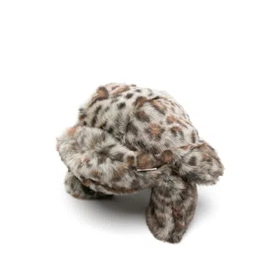 Ruslan Baginskiy Avh059 Leopard-print Faux-fur Winter Hat In Brown