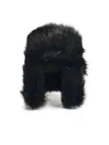 Ruslan Baginskiy 'aviator' Black Faux Fur Beanie