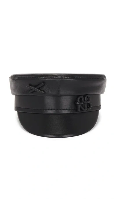 Ruslan Baginskiy Leather Cross-detail Hat In Black