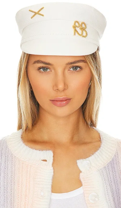 Ruslan Baginskiy Baker Boy Cap In Ivory