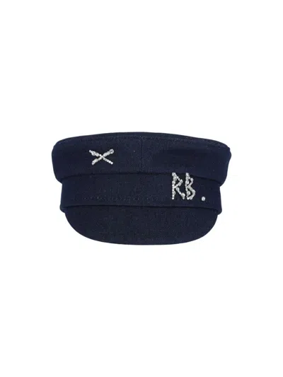 Ruslan Baginskiy Baker Boy' Denim Hat - Navy